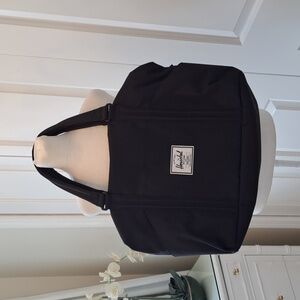 NWOT‎ Herschel Unisex Black Nylon Strand Duffle/Overnight/Travel Tote Bag  Logo